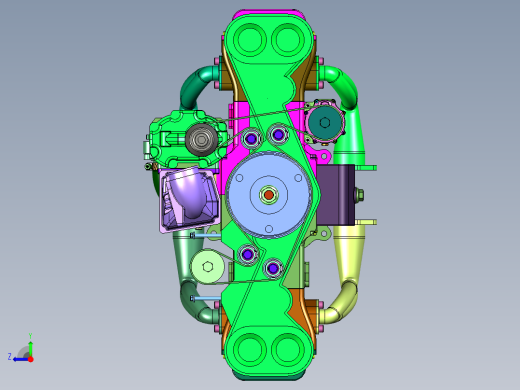 水平对置式热能动力设备右视缩略图