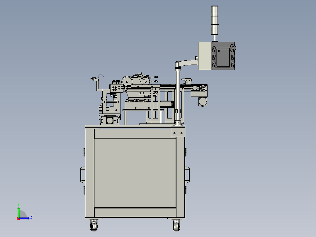圆弧打磨智能一体机左视图