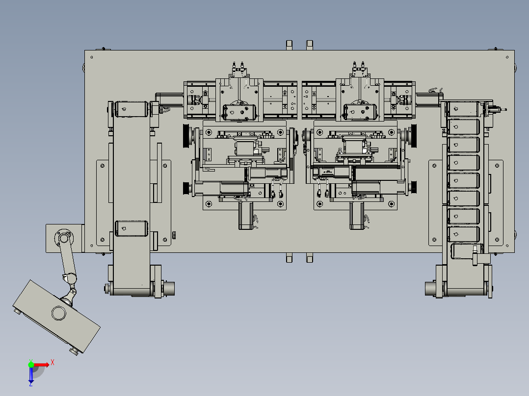 圆弧打磨智能一体机俯视图