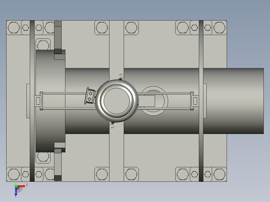 相贯线自动氩弧焊焊接机俯视图