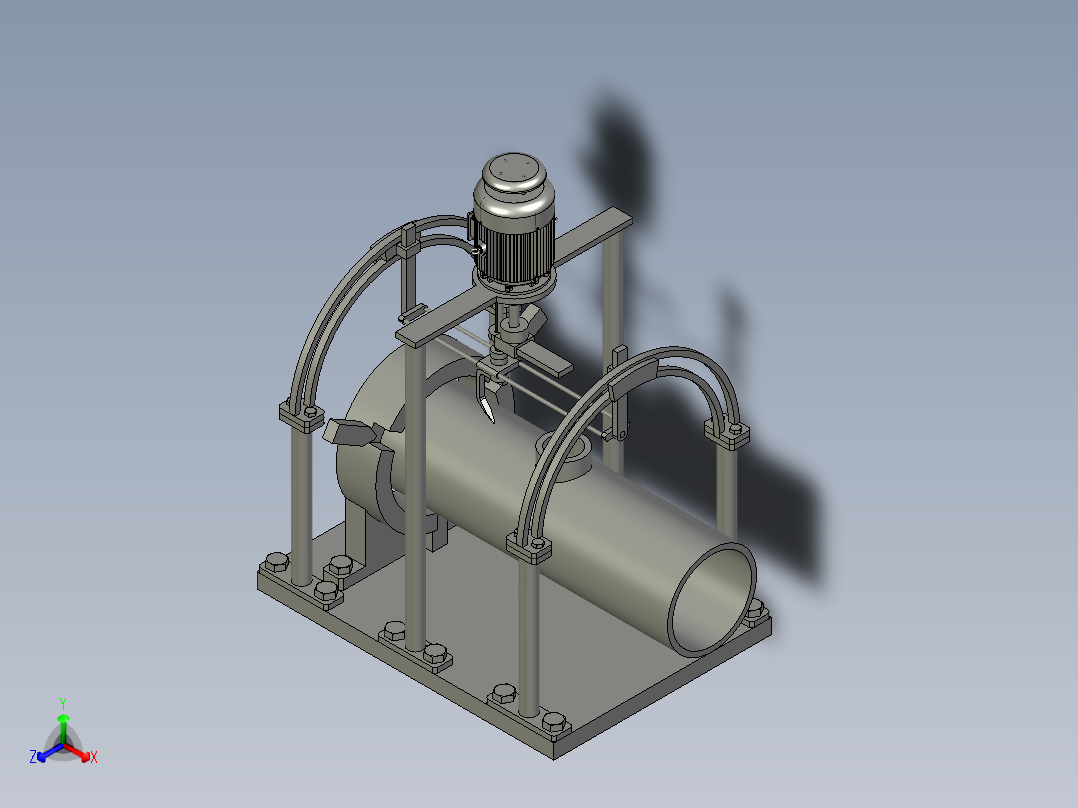 相贯线自动氩弧焊焊接机正等轴测图