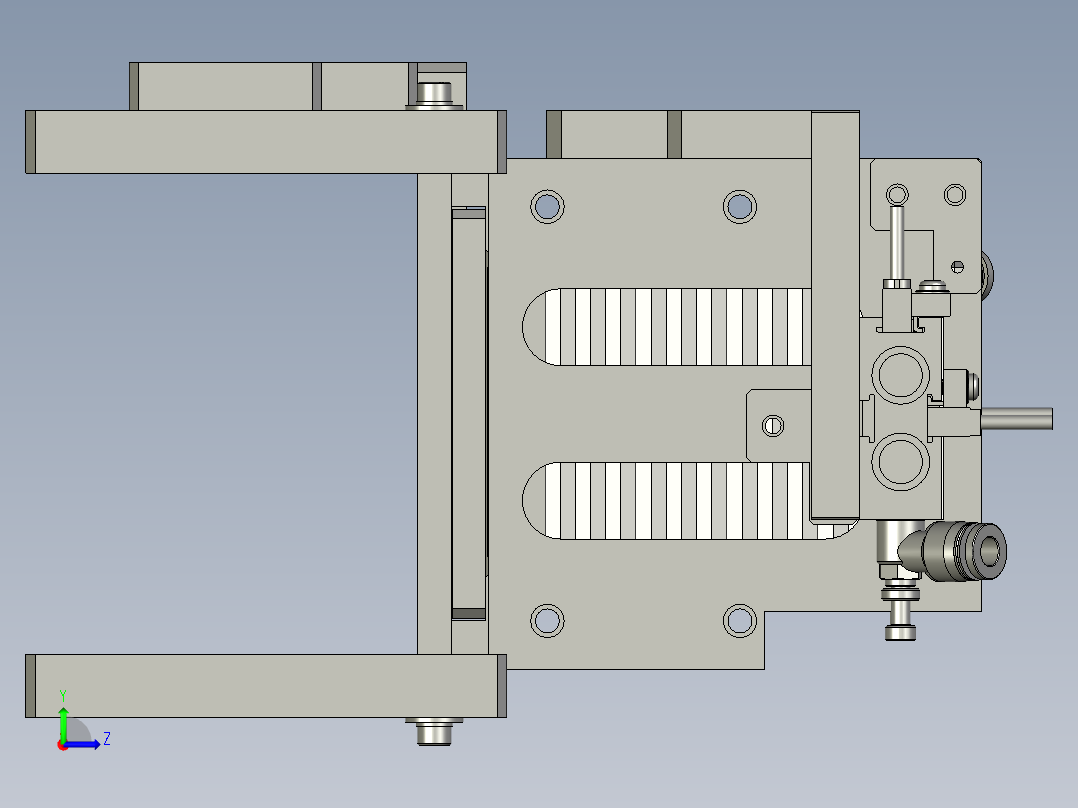 卸料组件左视图