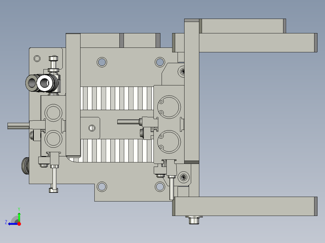 卸料组件右视图