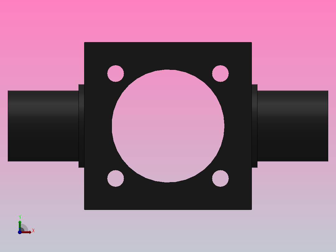 TC中间铰轴[40]气缸附件前视图