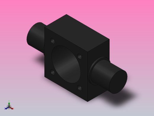 TC中间铰轴[40]气缸附件正等轴测缩略图