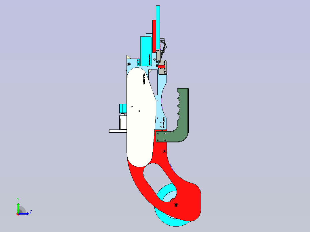 自动脱标机构左视图