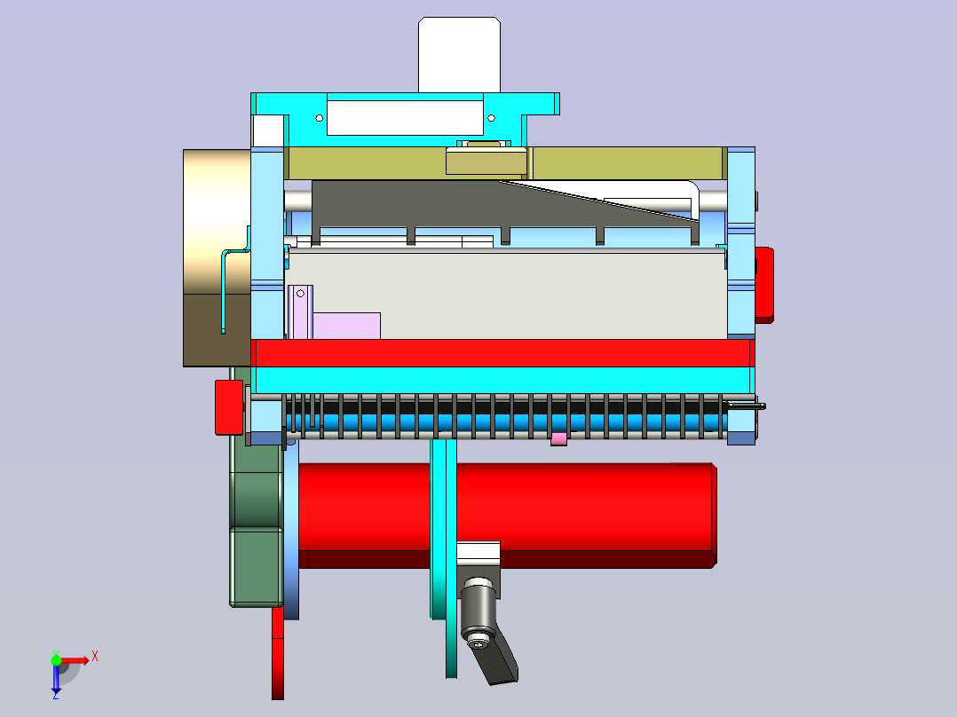 自动脱标机构俯视图