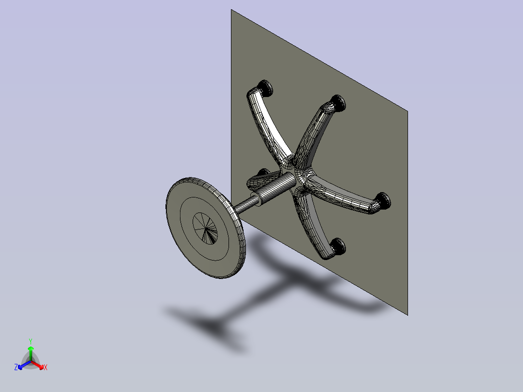 穆斯塔法·佐鲁凳子正等轴测图