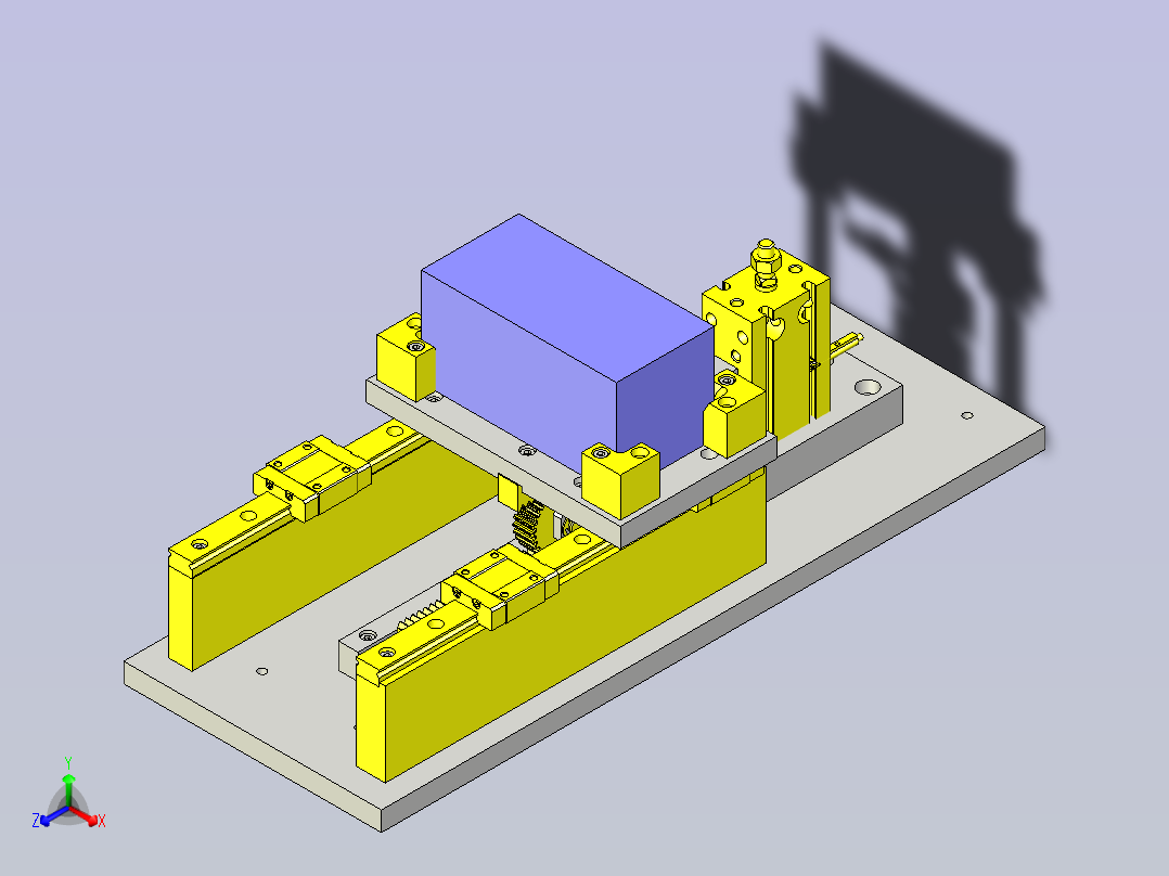 一种倍速倍行程机构3D图纸主视图