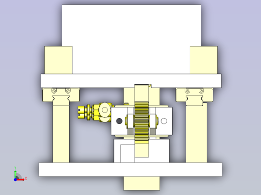 一种倍速倍行程机构3D图纸前视缩略图