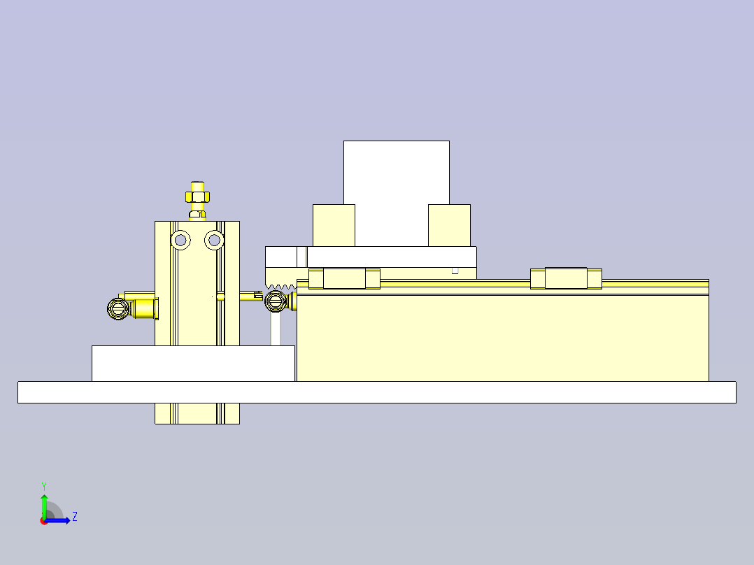 一种倍速倍行程机构3D图纸左视图