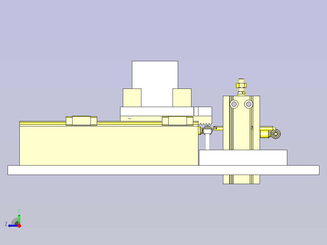 一种倍速倍行程机构3D图纸右视图