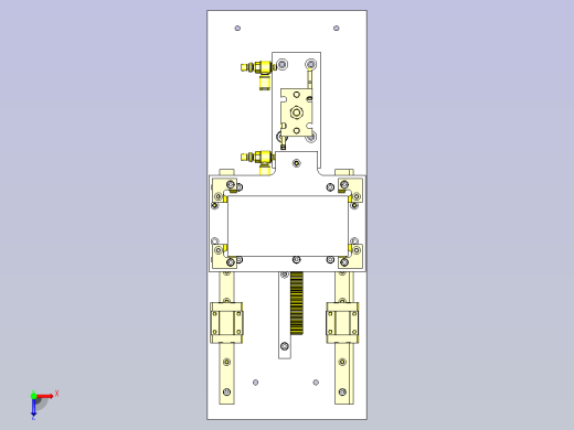 一种倍速倍行程机构3D图纸俯视缩略图