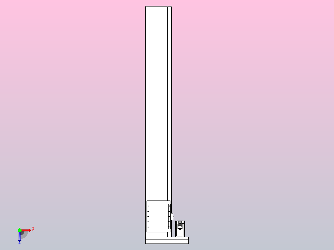 滚珠丝杠直线轴带导轨全封闭TPA-HCR-202D-2510C-L1450-MR-C-P75-N3俯视图