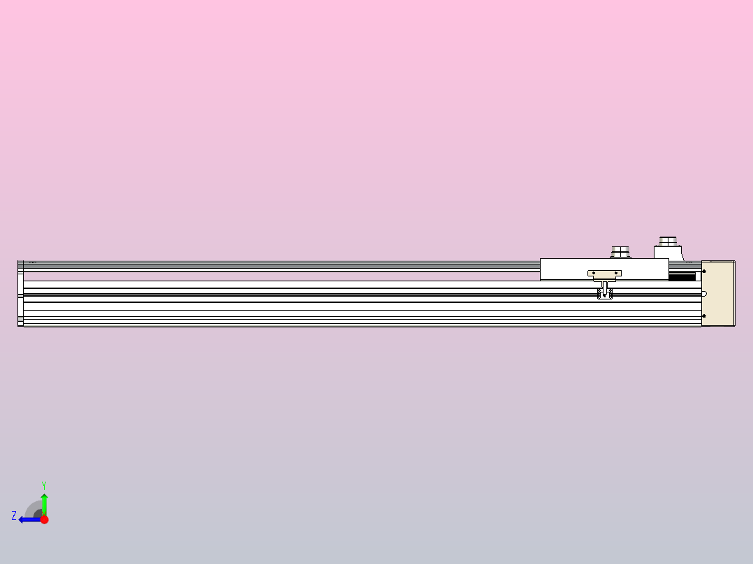 日规模组半封闭丝杆TPA-HNR-220D-3210C-L850-MR-C-P40B-N3右视图