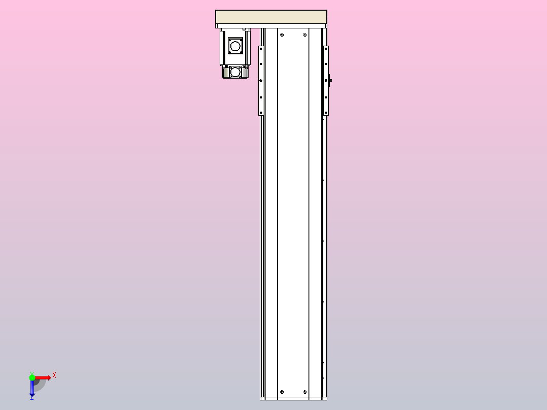 日规模组半封闭丝杆TPA-HNR-220D-3210C-L850-MR-C-P40B-N3俯视图