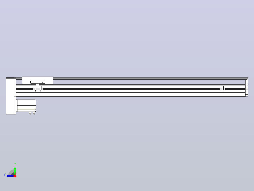 MTH17标准螺杆滑台[MTH17-L#-900-BM-P40-C3]右视图