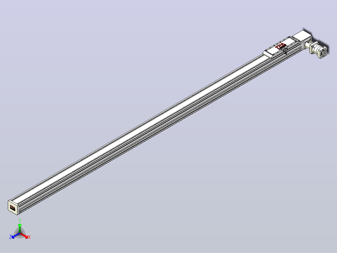 伺服电机集成皮带传动直线执行器TPA-OCB-120-224-L3150-DL-J90-N3主视图
