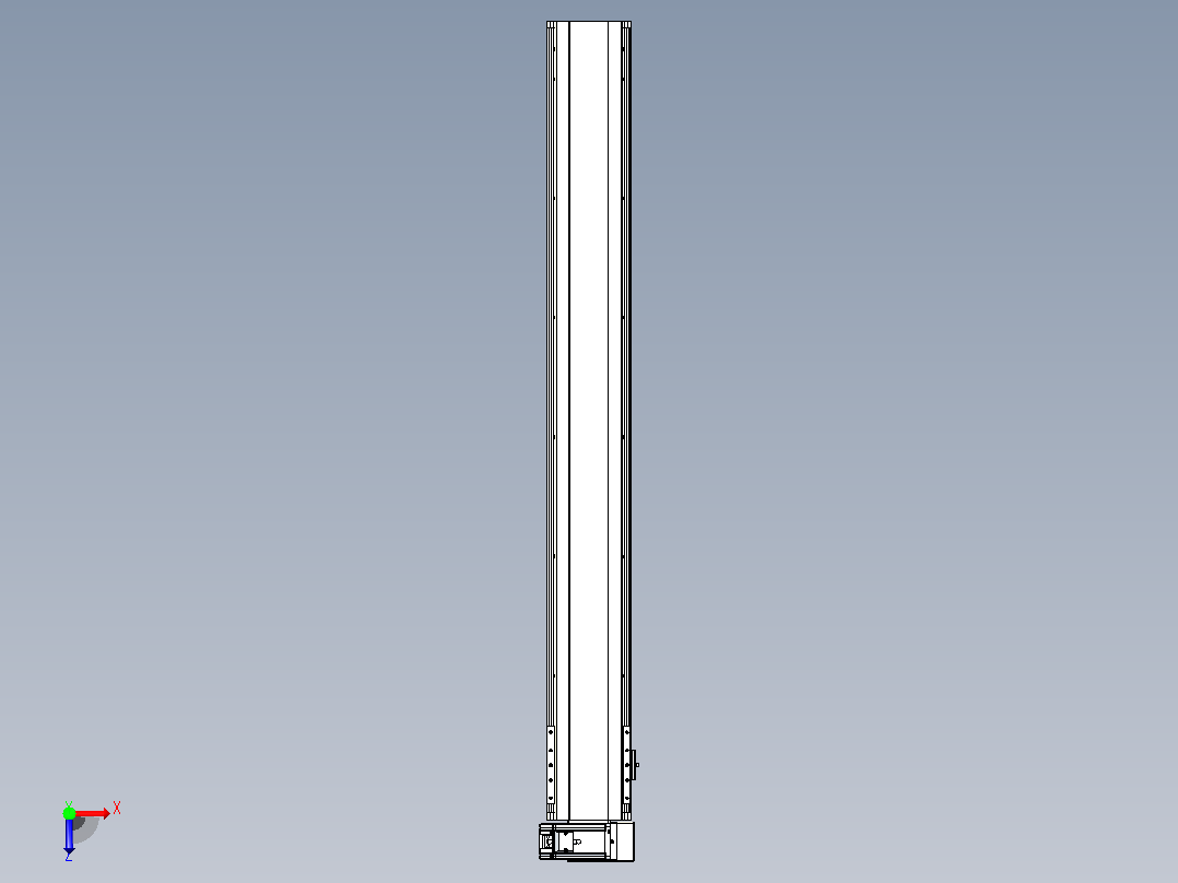 皮带直线轴半封闭可选导轨TPA-HNB-140D-120-L1100-RU-Y-P40-N3俯视图