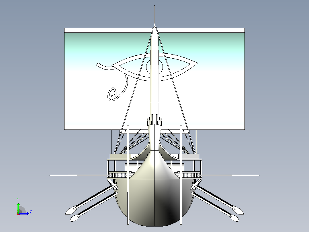 特里雷米·雅典战舰左视图