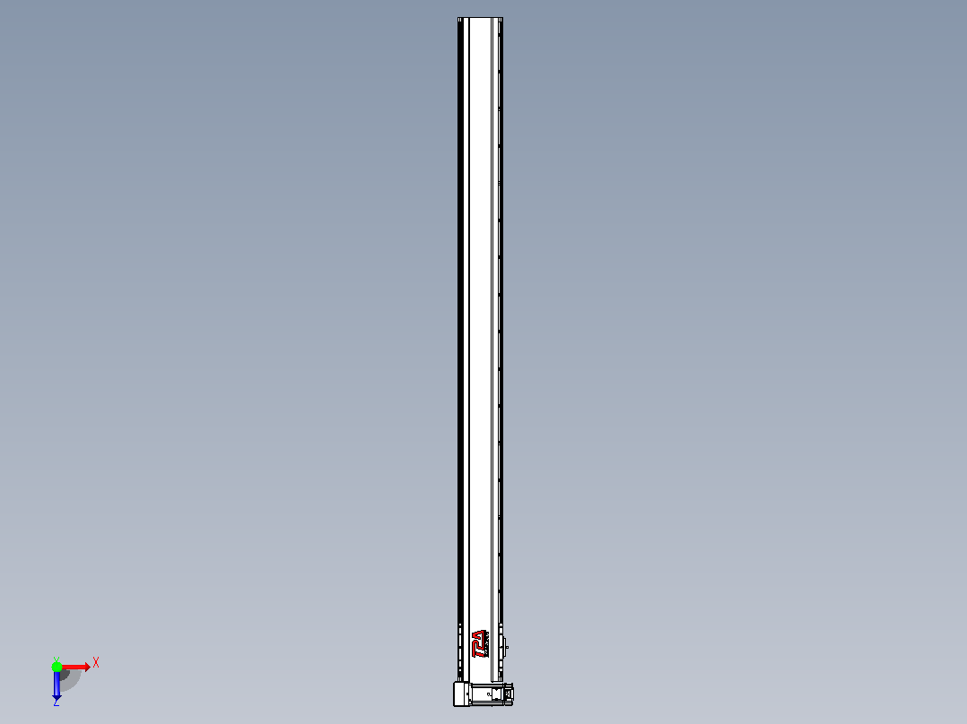 皮带直线轴半封闭可选导轨TPA-HNB-120D-110-L1550-LU-C-P40-N3俯视图