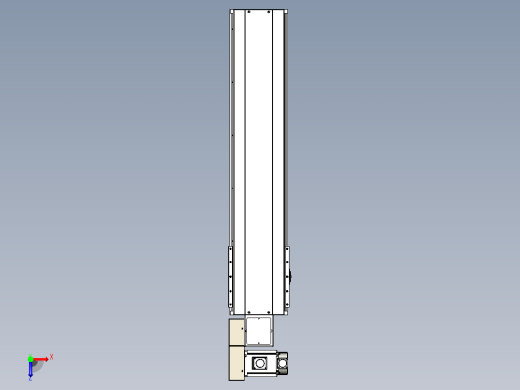 皮带直线轴半封闭可选导轨TPA-HNB-220D-176-L750-ML-C-P1K-N3俯视缩略图