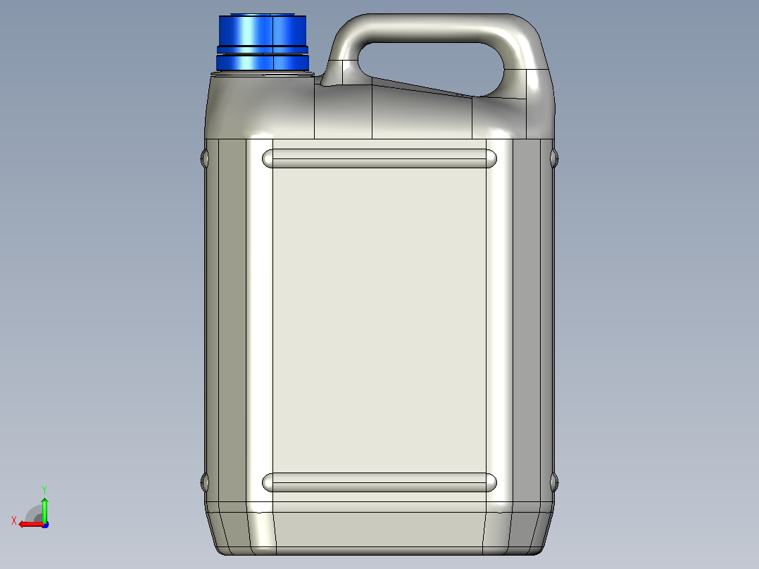 5L塑料汽油桶后视图