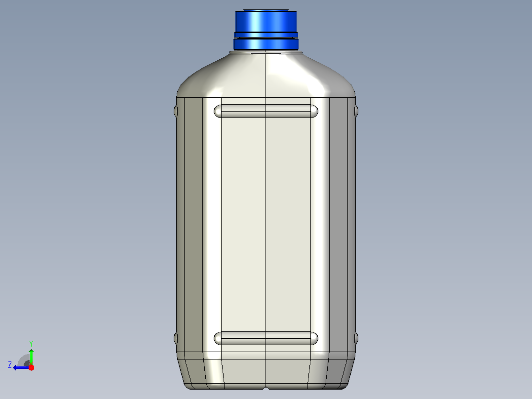 5L塑料汽油桶右视图