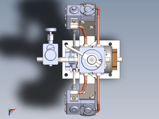 Garold Posh设计的V型模型蒸汽机3D图纸 Solidworks设计PDF工程图俯视缩略图