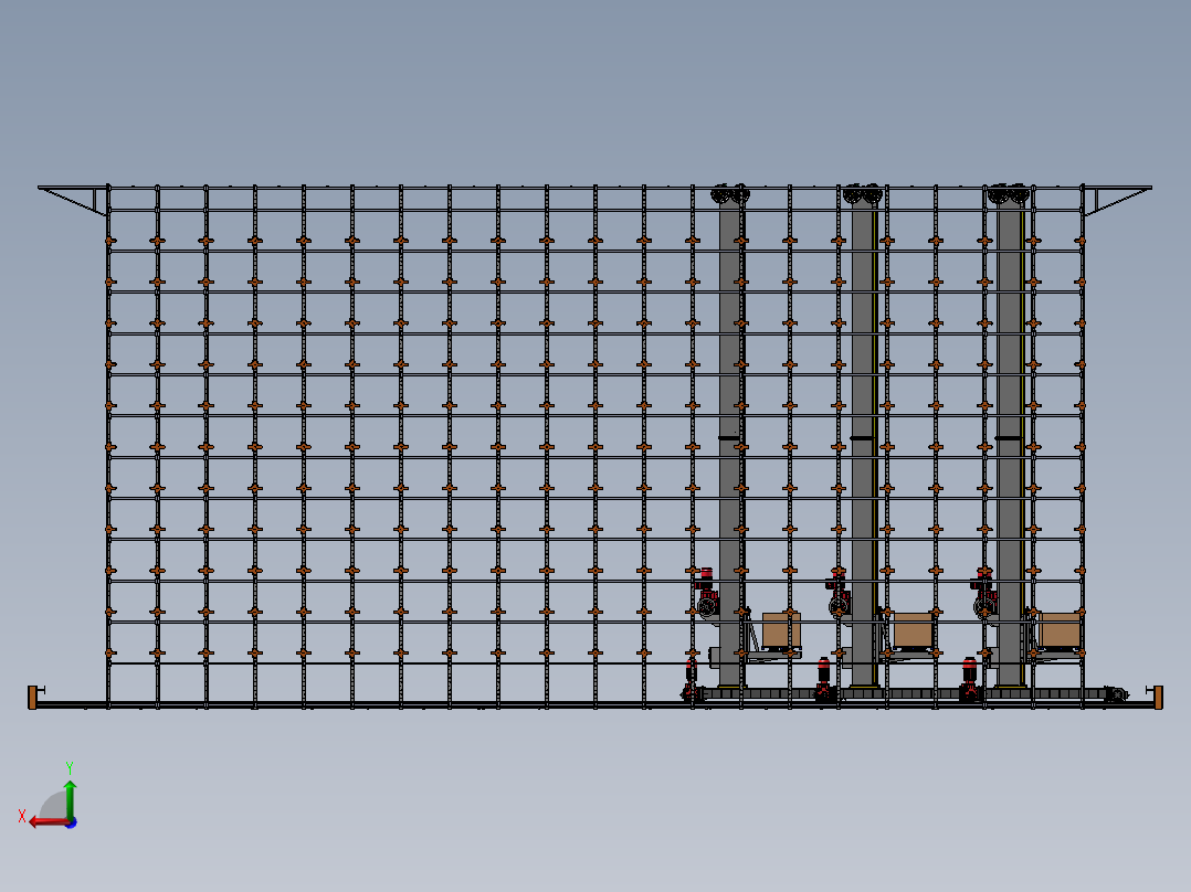 自动化立体仓库方案后视图