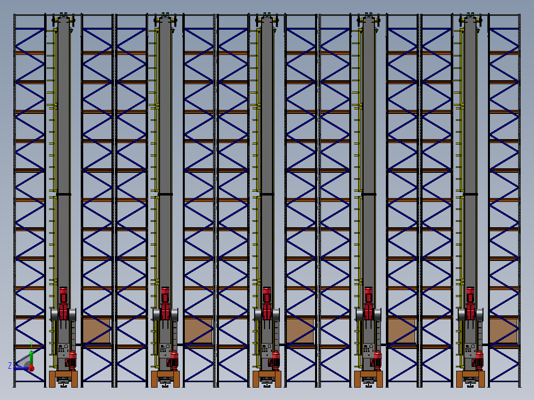 自动化立体仓库方案右视图