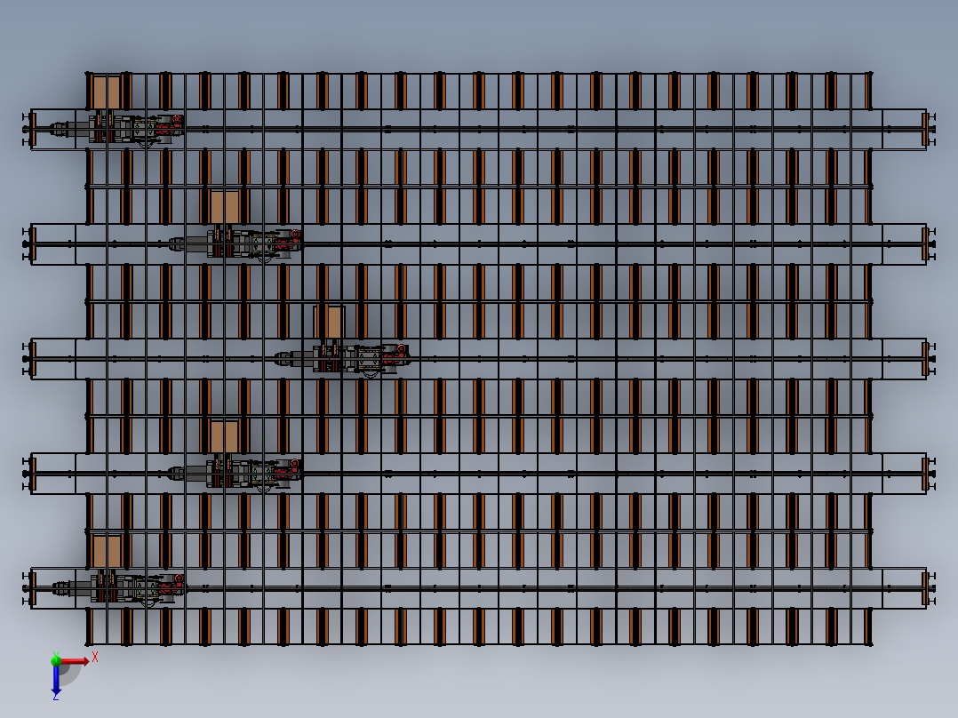 自动化立体仓库方案俯视图