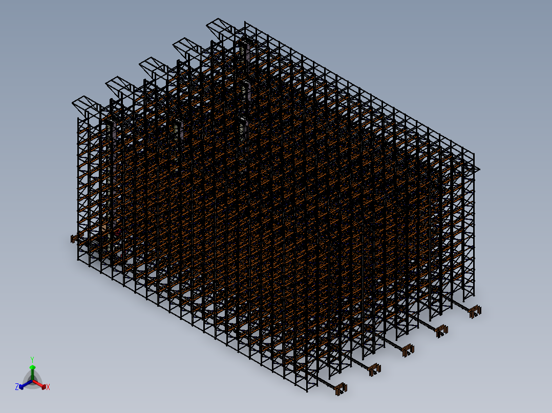自动化立体仓库方案正等轴测图