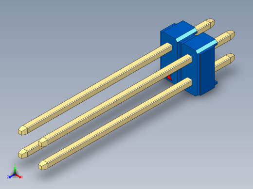 彩色公头100mil（2.54mm）系列-DS1021_blue_2x02p_100mil_Type19_rev1.0