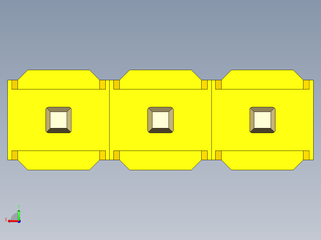 彩色公头100mil（2.54mm）系列-DS1021_yellow_1x03p_100mil_Type5_rev1.0后视图