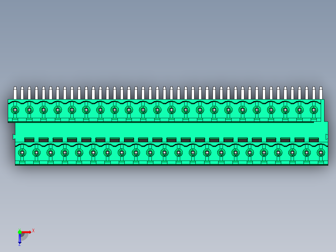 DEGSON 2EDG 系列 5.0mm 可插拔接线端子组-2EDGRT-5.0-44P-14-00AH俯视图
