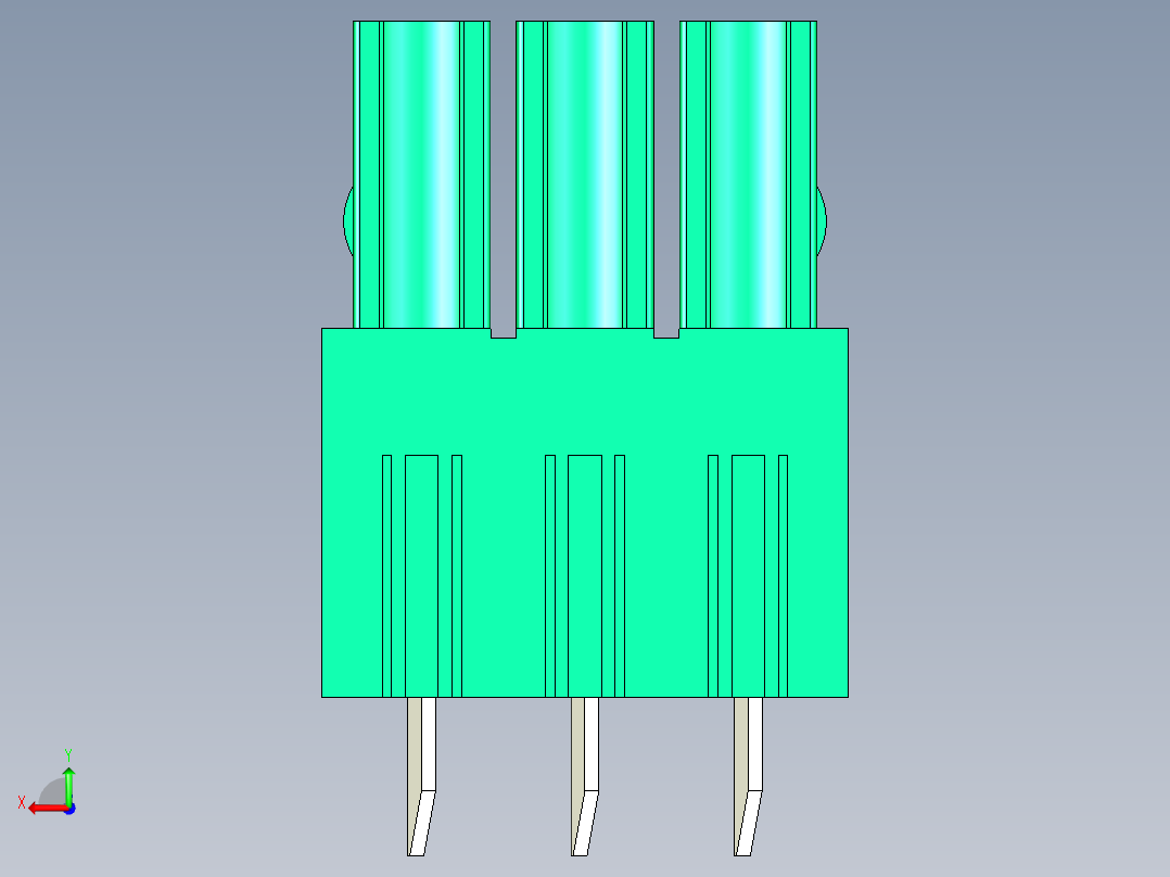 DEGSON 15EDG 系列 3.5mm 插拔式接线端子 FullPack-15EDGB-3.5-03P-14-00AH后视图