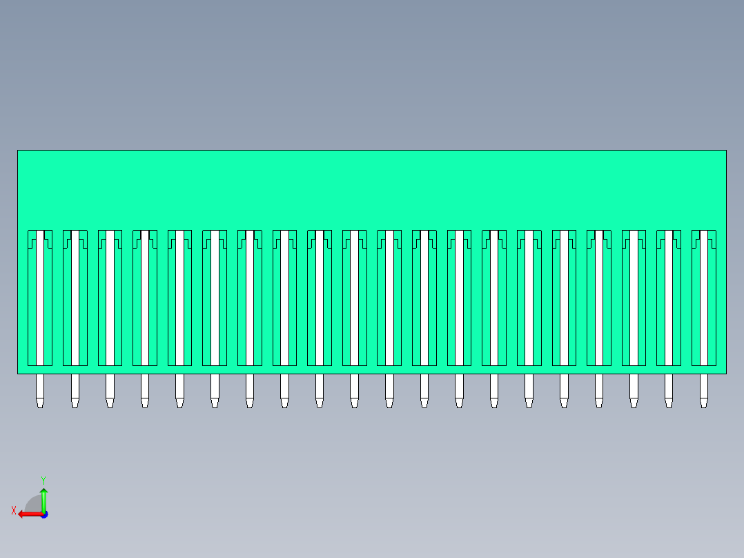 DEGSON 15EDG 系列 3.5mm 插拔式接线端子 FullPack-15EDGVT-3.5-40P-14-00AH后视图
