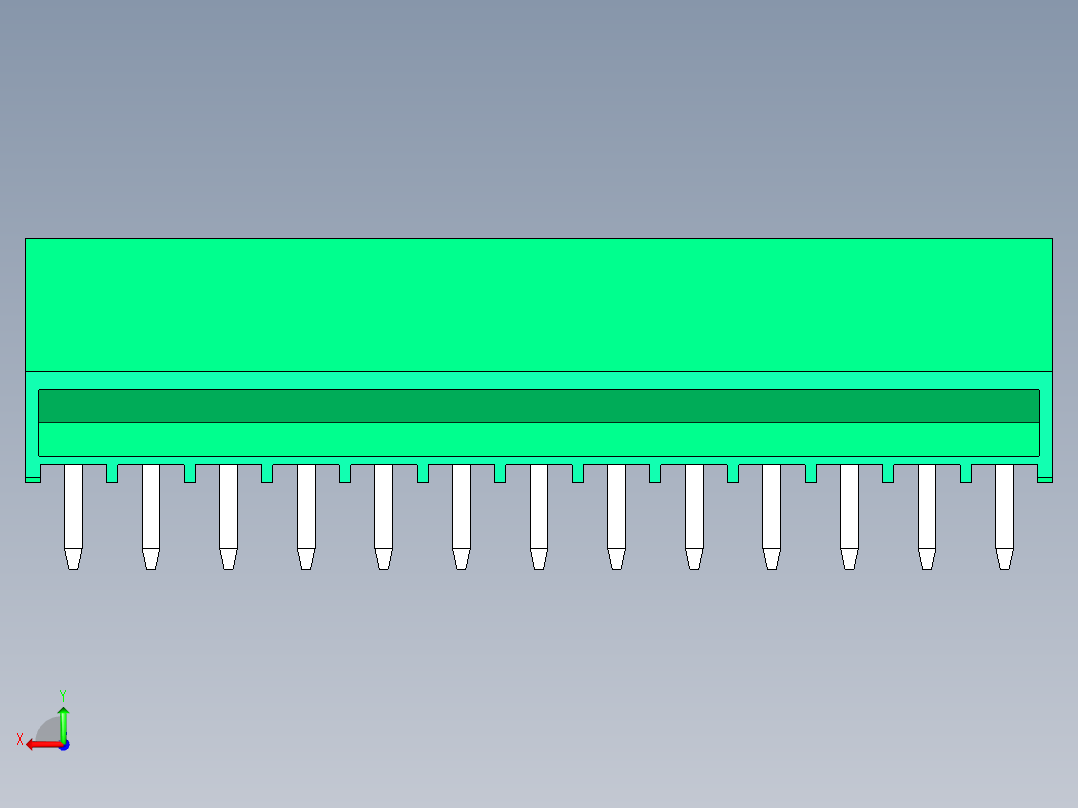 DEGSON 15EDG 系列 3.5mm 插拔式接线端子 FullPack-15EDGLC-3.5-13P-14-00AH后视图