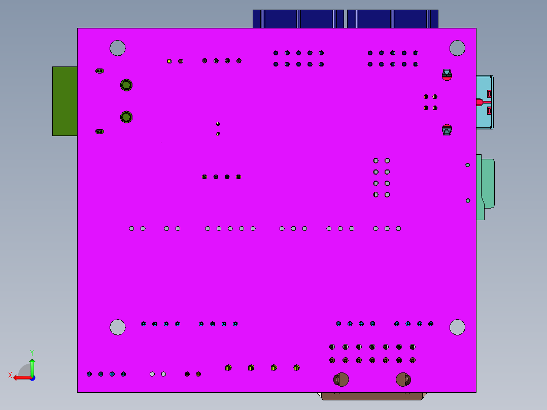 ery32支持4个电机的3D打印机主板后视图