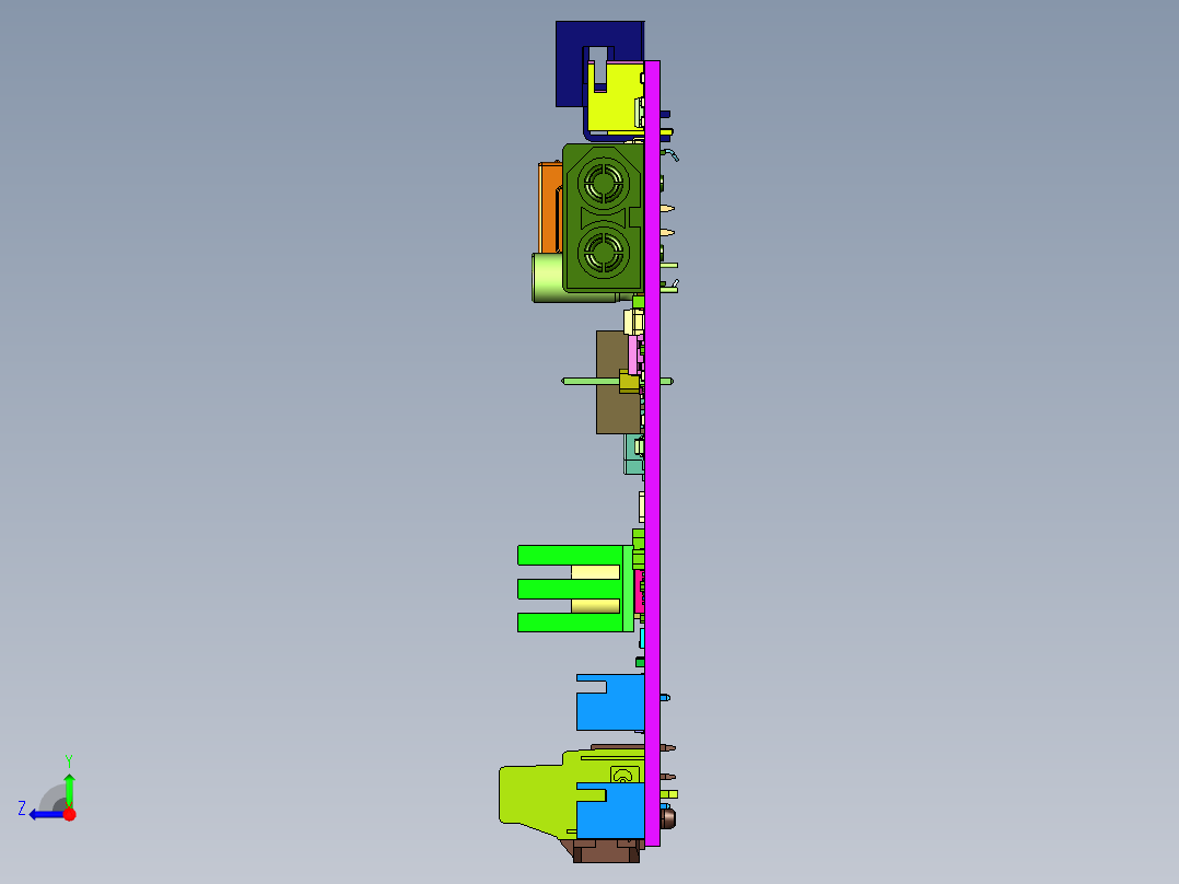 ery32支持4个电机的3D打印机主板右视图