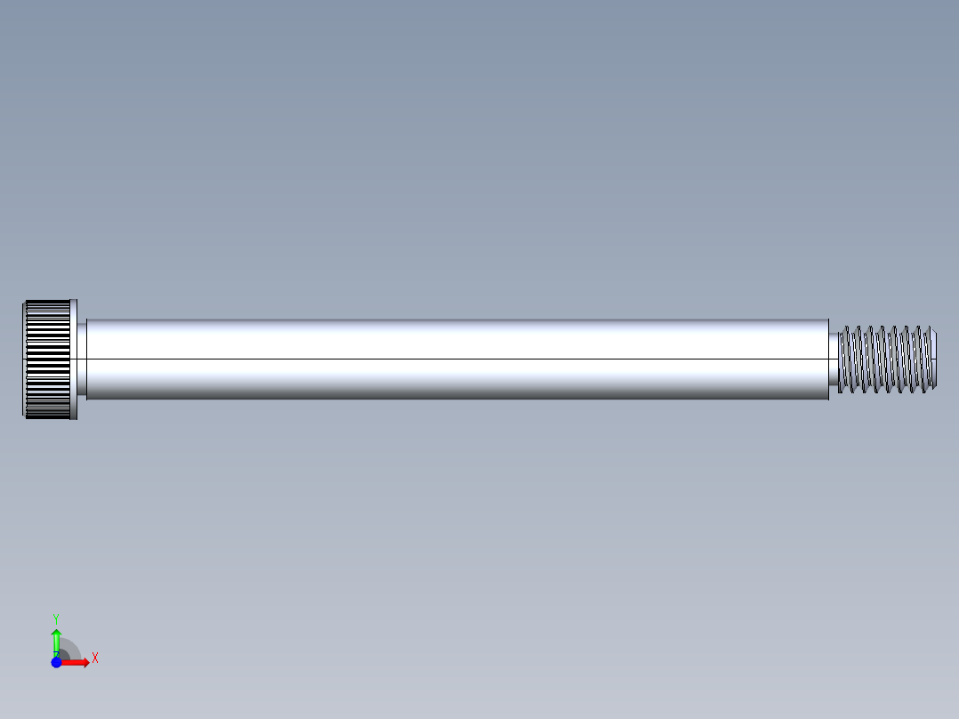 内六角螺螺栓-SB 0.3125-18 x 3.5前视图