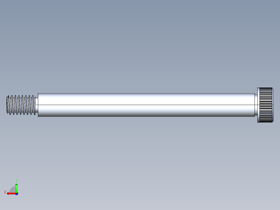 内六角螺螺栓-SB 0.3125-18 x 3.5后视图