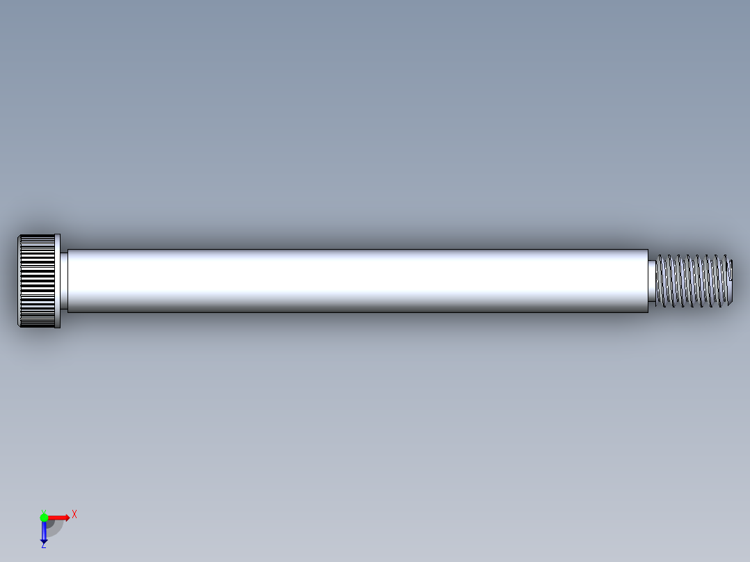 内六角螺螺栓-SB 0.3125-18 x 3.5俯视图