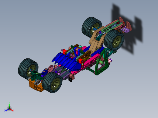 积木拼砌拉力赛赛车正等轴测缩略图