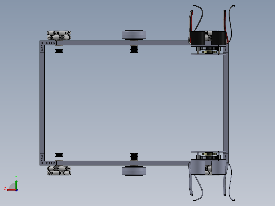 全向轮 底盘 (9)后视图