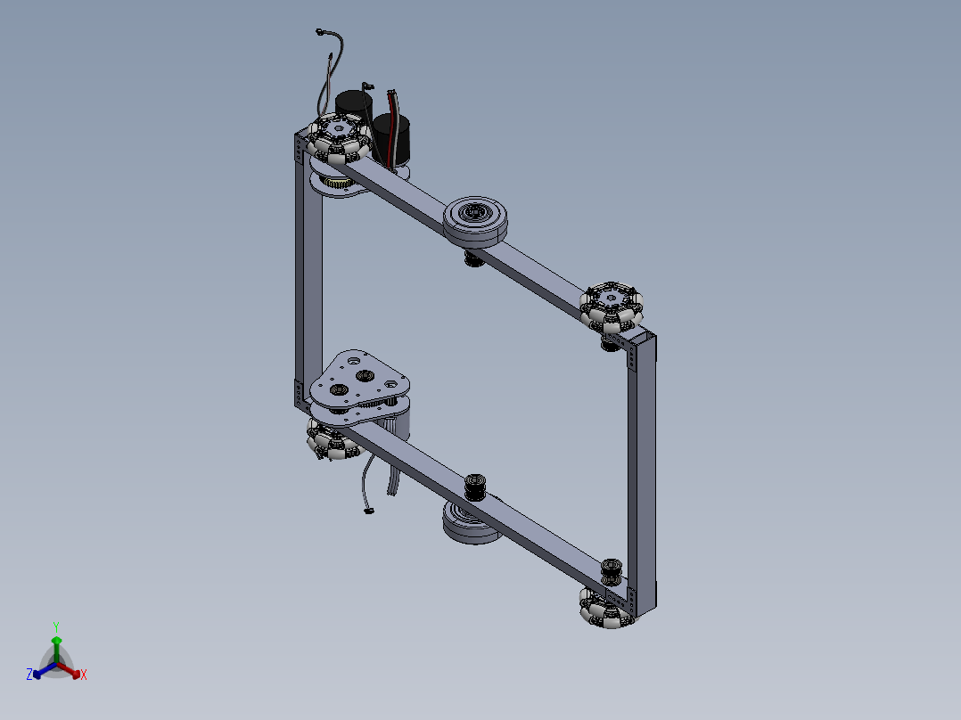 全向轮 底盘 (9)正等轴测图