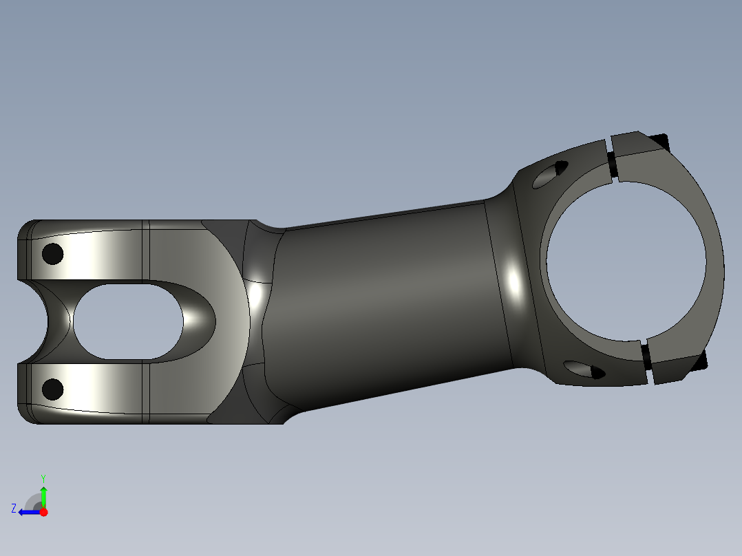 山地车自行车把立31.8毫米右视图