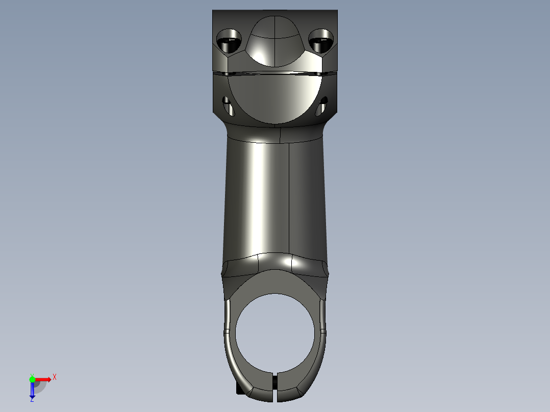 山地车自行车把立31.8毫米俯视图
