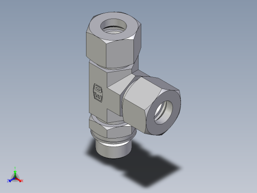 卡套式工业通用硬管接头EO_Adjustable_locknut_run_tee_LEE16ZSMORCF